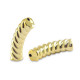Twisted Acryl Perle Tube 32x8mm Gold